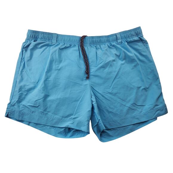 Columbia Swim Trunks Mens XXL 2XL Bright Blue Nylon PFG Lightweight Shorts - Picture 1 of 11